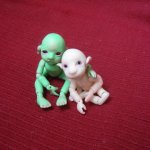 Моя Зеленушка и Лилушка, общем радуга. Гномы Марины Понаморевой. Авторские шарнирные куклы