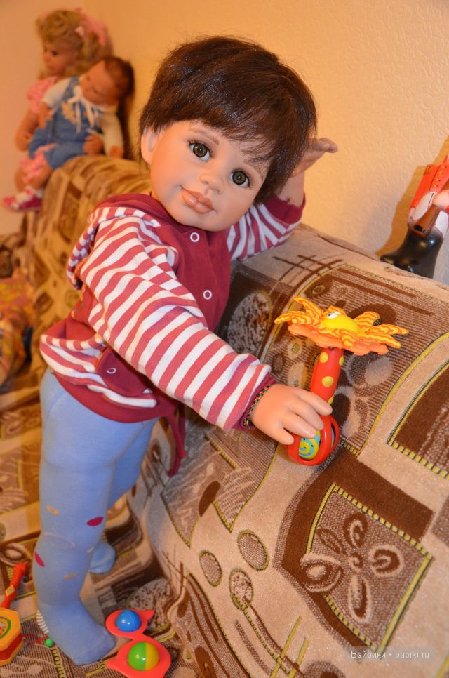 "Данька - копия Саньки" - 2 . Раскаль - коллекционная кукла от Моники Левениг (фото 10)