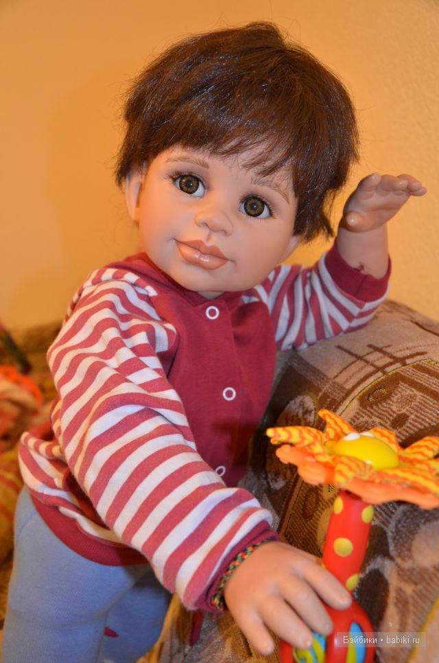 "Данька - копия Саньки" - 2 . Раскаль - коллекционная кукла от Моники Левениг
