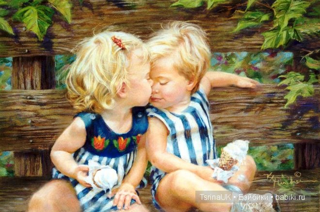 Светлый мир детства в картинах Kathryn Andrews Fincher. Дети на картинах (фото 10)