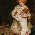 Дети и собаки английского живописца  Чарльза Бартона Барбера.