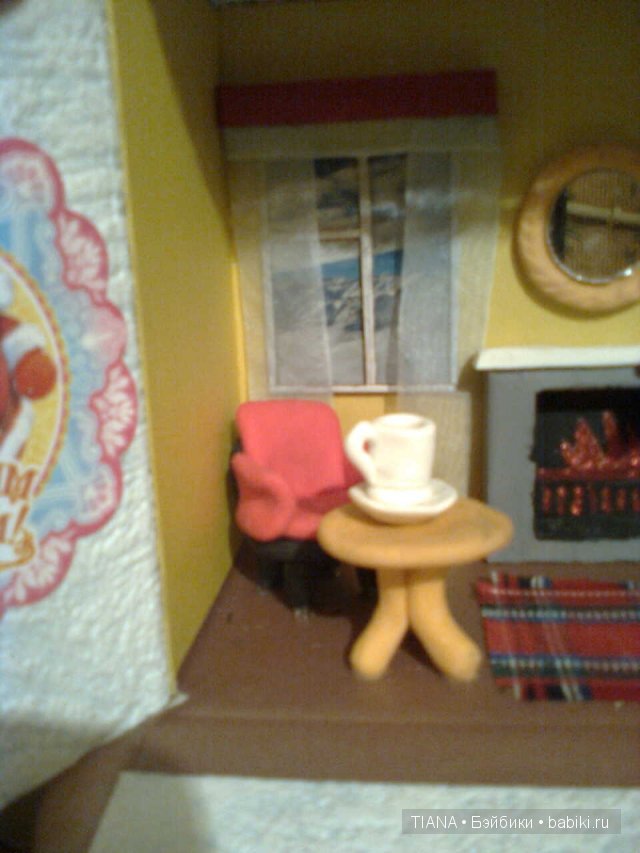 Новогодняя поделка - кукольный домик (фото 3)