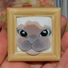 Объёмная картина гасяпон котик №3