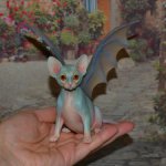 Фантастическое существо крылатая кошка сфинкс №1