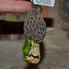 Ikimon Gashapon подвеска "Гриб и лягушка" №1