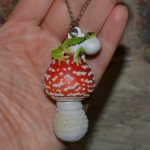Ikimon Gashapon подвеска "Гриб и лягушка" №2