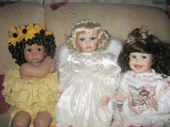 Ангел и чертёнок. Коллекционные фарфоровые куклы