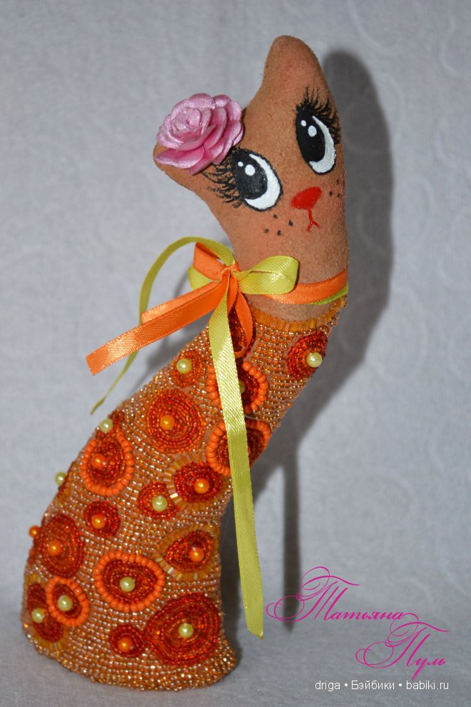 Апельсинка,интерьерная игрушка,кошечка,интерьерные кошки Татьяны Пуль