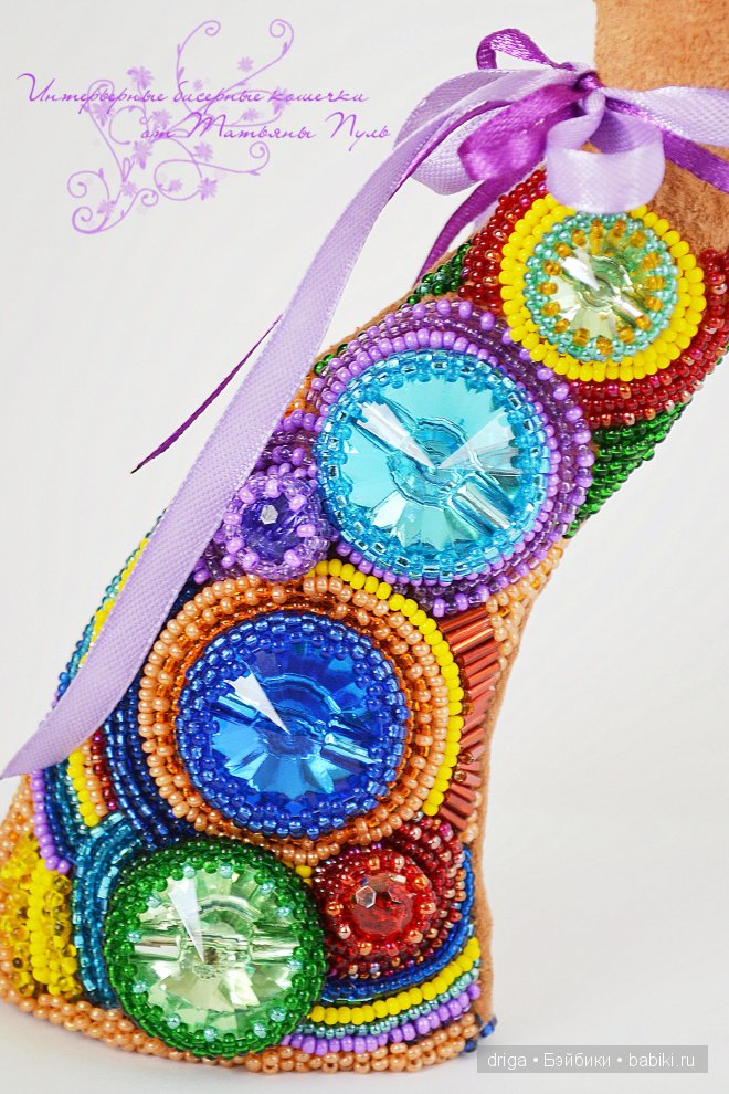 "Кросотка". Интерьерная бисерная кошечка (фото 4)