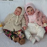 Две маленькие девочки реборн Мелисса и Луиза из мастерской Кулигиных