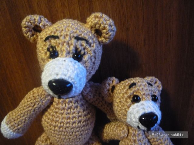 Мама и малыш - игрушки вязанные крючком (фото 6)
