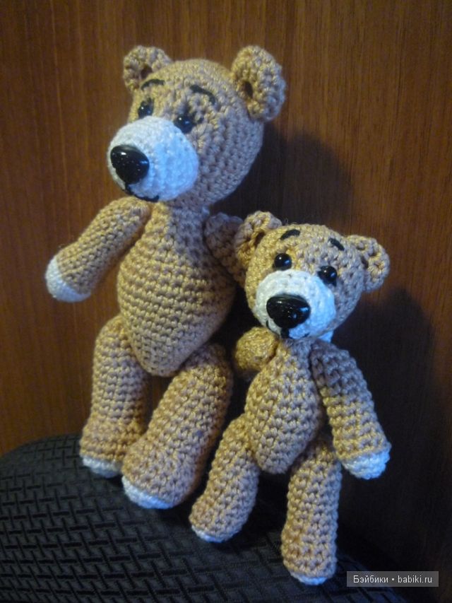 Мама и малыш - игрушки вязанные крючком (фото 5)