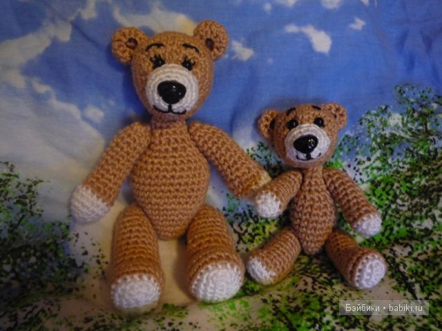 Мама и малыш - игрушки вязанные крючком
