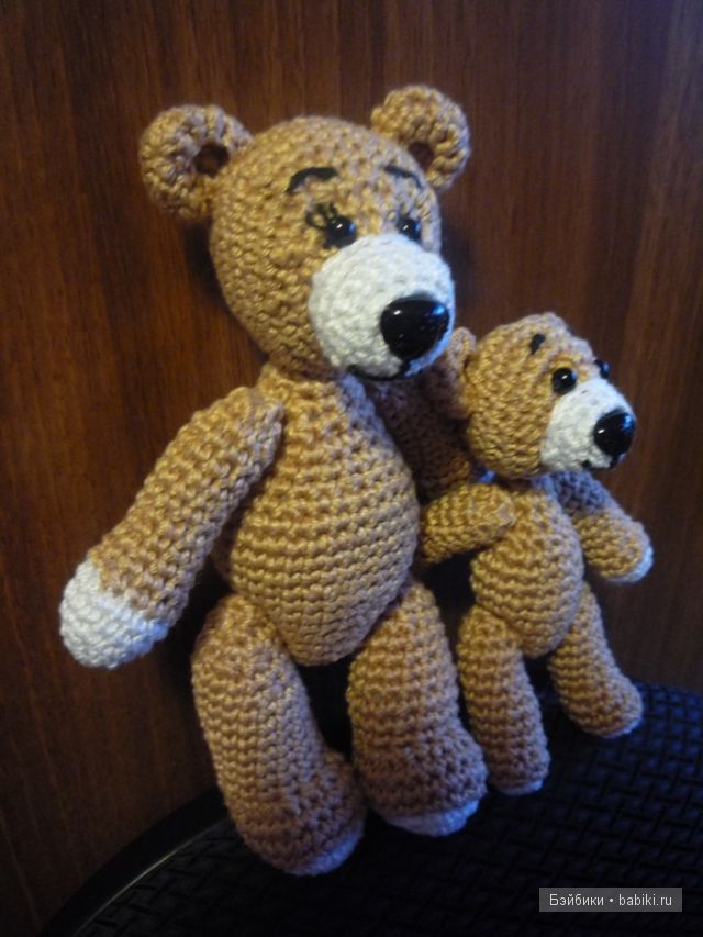 Мама и малыш - игрушки вязанные крючком (фото 4)