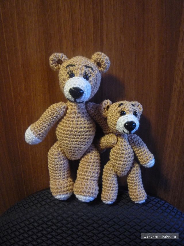 Мама и малыш - игрушки вязанные крючком (фото 3)