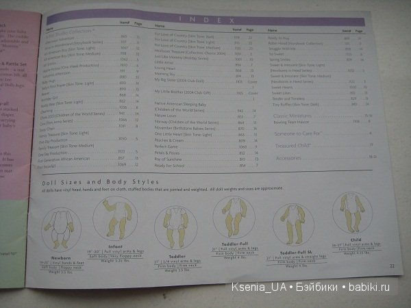 Каталог кукол Lee Middleton 2004