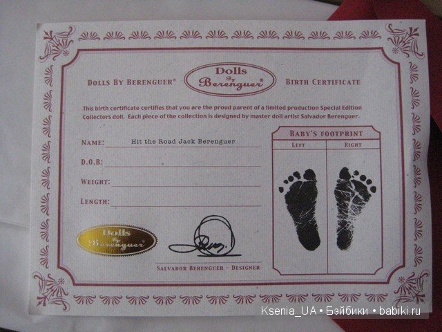 малыш Berenguer из мягкого силикон-винила