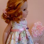 " Розовый Утренник".  Платье для куклы Готц