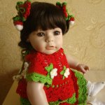 Платьице для Адорочки "Клубничная полянка"