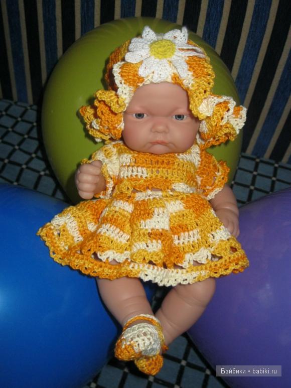 Платье для панамы "Солнышко". Одежда для испанской куклы (фото 6)