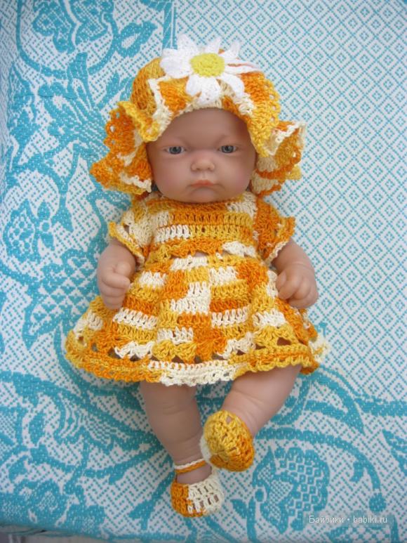 Платье для панамы "Солнышко". Одежда для испанской куклы (фото 2)