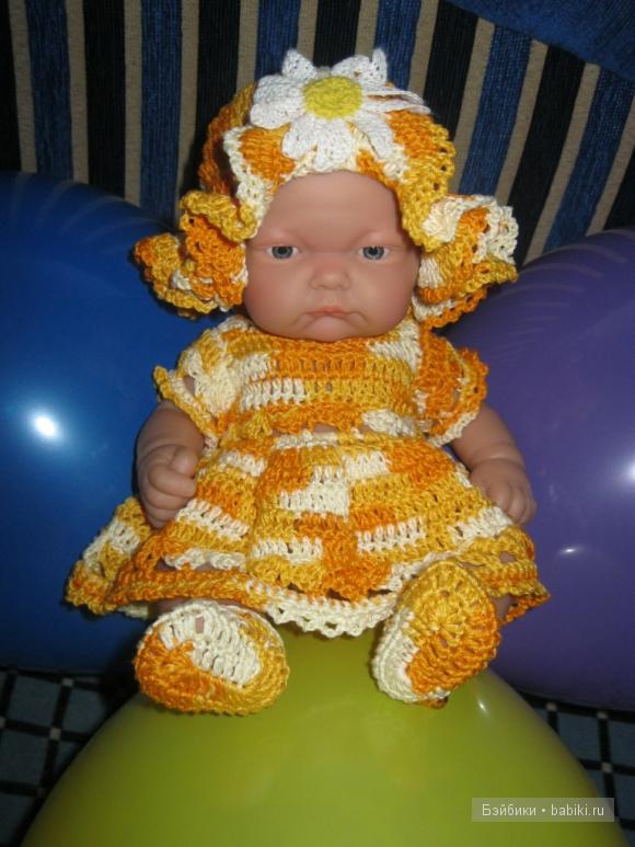 Платье для панамы "Солнышко". Одежда для испанской куклы (фото 3)