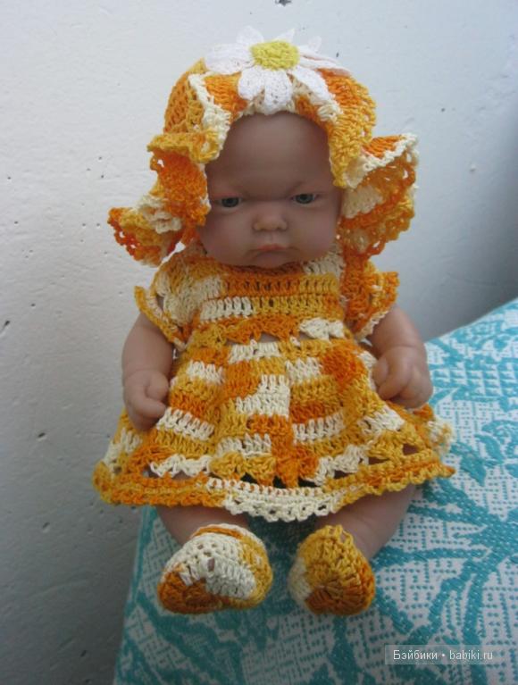 Платье для панамы "Солнышко". Одежда для испанской куклы