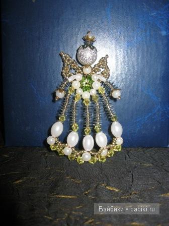 Куклы-ангелочки из бисера и на коклюшках (фото 2)