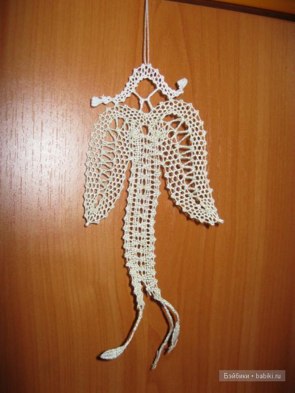 Куклы-ангелочки из бисера и на коклюшках (фото 10)