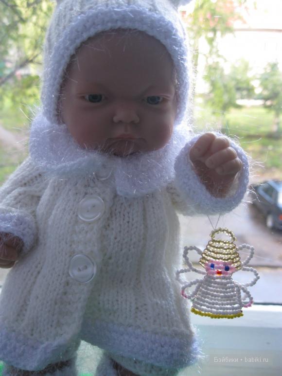 Куклы-ангелочки из бисера и на коклюшках (фото 3)