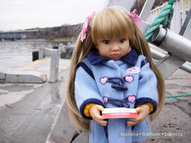 Марейка на Воробьевых горах. Часть 2. " Ох, белый теплоход ..." Кукла Mareike Kidz‘n’Cats, Sonja Hartmann