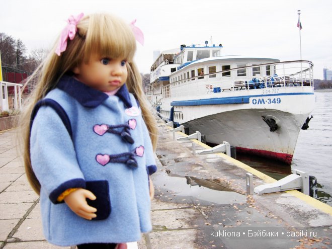 Марейка на Воробьевых горах. Часть 2. " Ох, белый теплоход ..." Кукла Mareike Kidz‘n’Cats, Sonja Hartmann