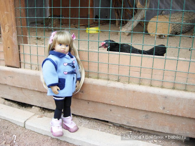 Марейка на Воробьевых горах. Часть 3. "Про петуха, курицу, фазана, его жену, их дитё, ..." Кукла Mareike Kidz‘n’Cats, Sonja