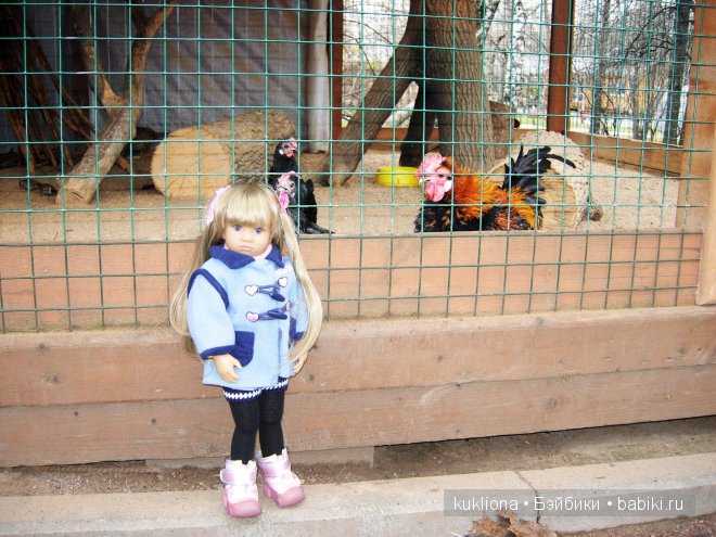 Марейка на Воробьевых горах. Часть 3. "Про петуха, курицу, фазана, его жену, их дитё, ..." Кукла Mareike Kidz‘n’Cats, Sonja