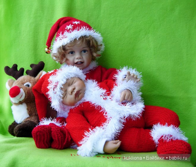 Санта Клаусы после работы. Куклы Emilie Sissel Bjorstadt Skille для Gotz и Lilian Cathariena Teunissen Zapf (фото 4)