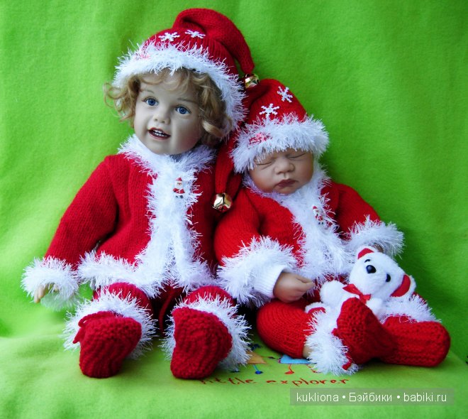 Санта Клаусы после работы. Куклы Emilie Sissel Bjorstadt Skille для Gotz и Lilian Cathariena Teunissen Zapf (фото 3)