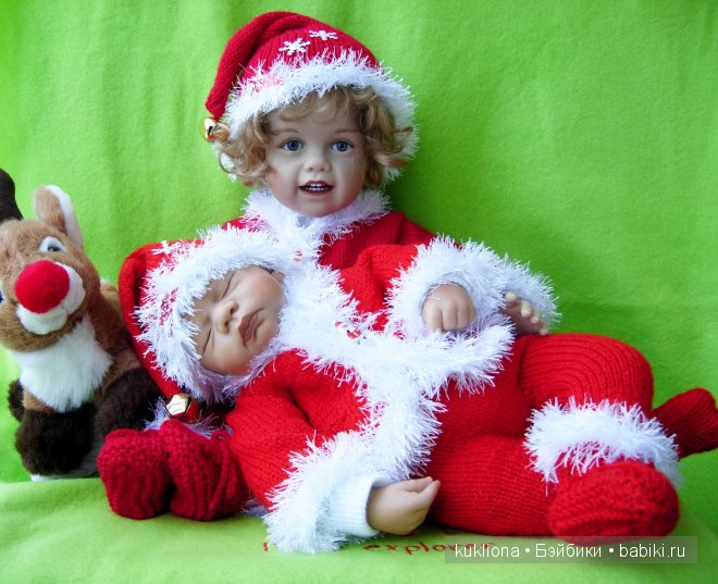 Санта Клаусы после работы. Куклы Emilie Sissel Bjorstadt Skille для Gotz и Lilian Cathariena Teunissen Zapf (фото 8)