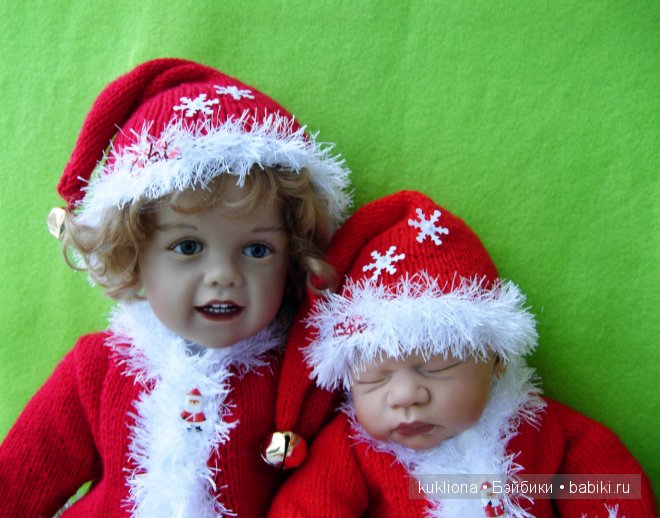 Санта Клаусы после работы. Куклы Emilie Sissel Bjorstadt Skille для Gotz и Lilian Cathariena Teunissen Zapf (фото 2)