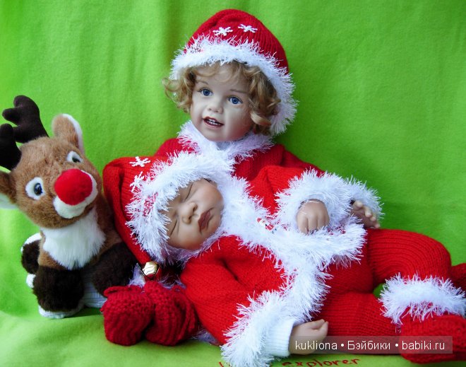 Санта Клаусы после работы. Куклы Emilie Sissel Bjorstadt Skille для Gotz и Lilian Cathariena Teunissen Zapf (фото 7)