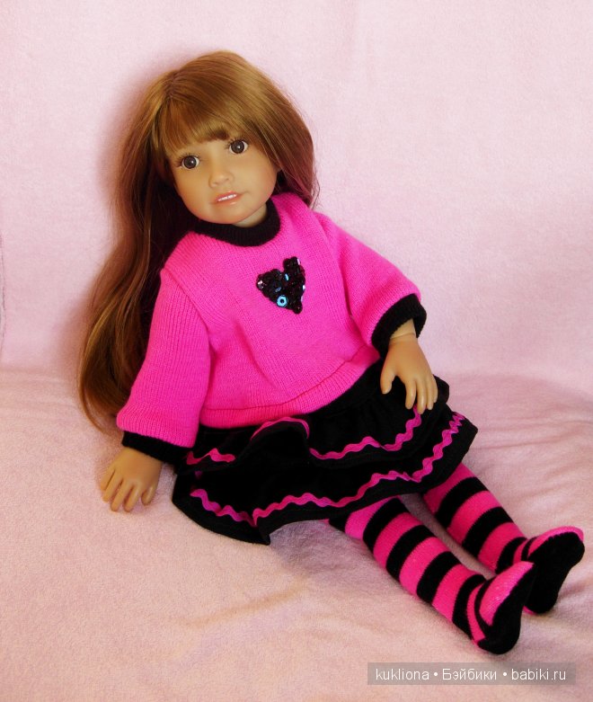 Трикотажные полоски для задорного настроения. Одежда для кукол Gotz , Kidz‘n’Cats и других