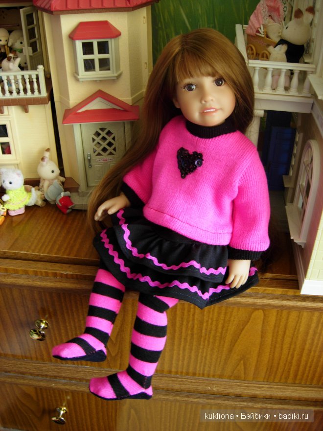 Трикотажные полоски для задорного настроения. Одежда для кукол Gotz , Kidz‘n’Cats и других (фото 10)