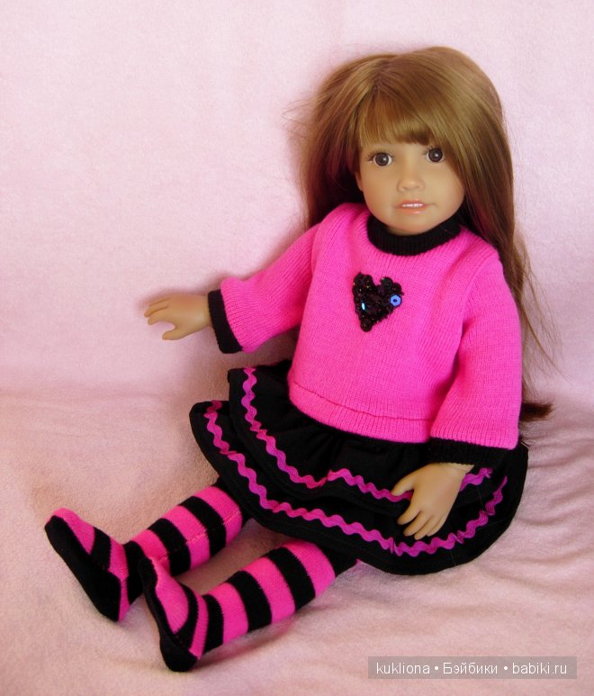 Трикотажные полоски для задорного настроения. Одежда для кукол Gotz , Kidz‘n’Cats и других
