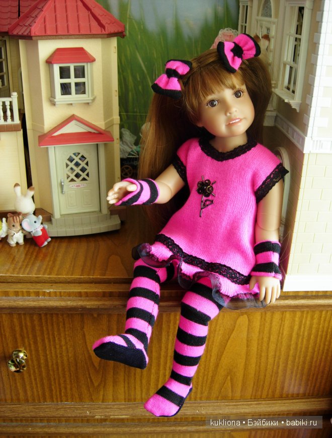 Трикотажные полоски для задорного настроения. Одежда для кукол Gotz , Kidz‘n’Cats и других (фото 9)