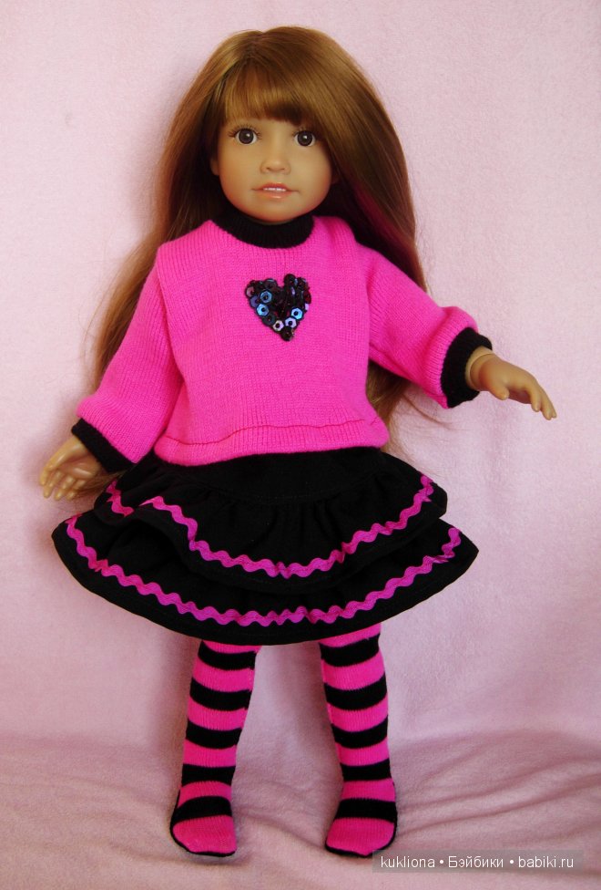 Трикотажные полоски для задорного настроения. Одежда для кукол Gotz , Kidz‘n’Cats и других