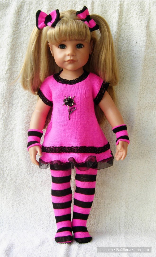 Трикотажные полоски для задорного настроения. Одежда для кукол Gotz , Kidz‘n’Cats и других