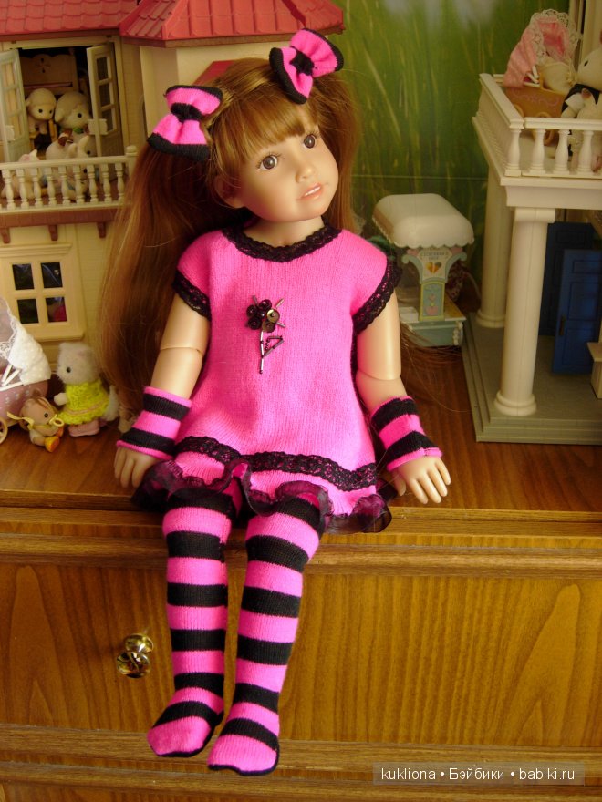 Трикотажные полоски для задорного настроения. Одежда для кукол Gotz , Kidz‘n’Cats и других (фото 8)