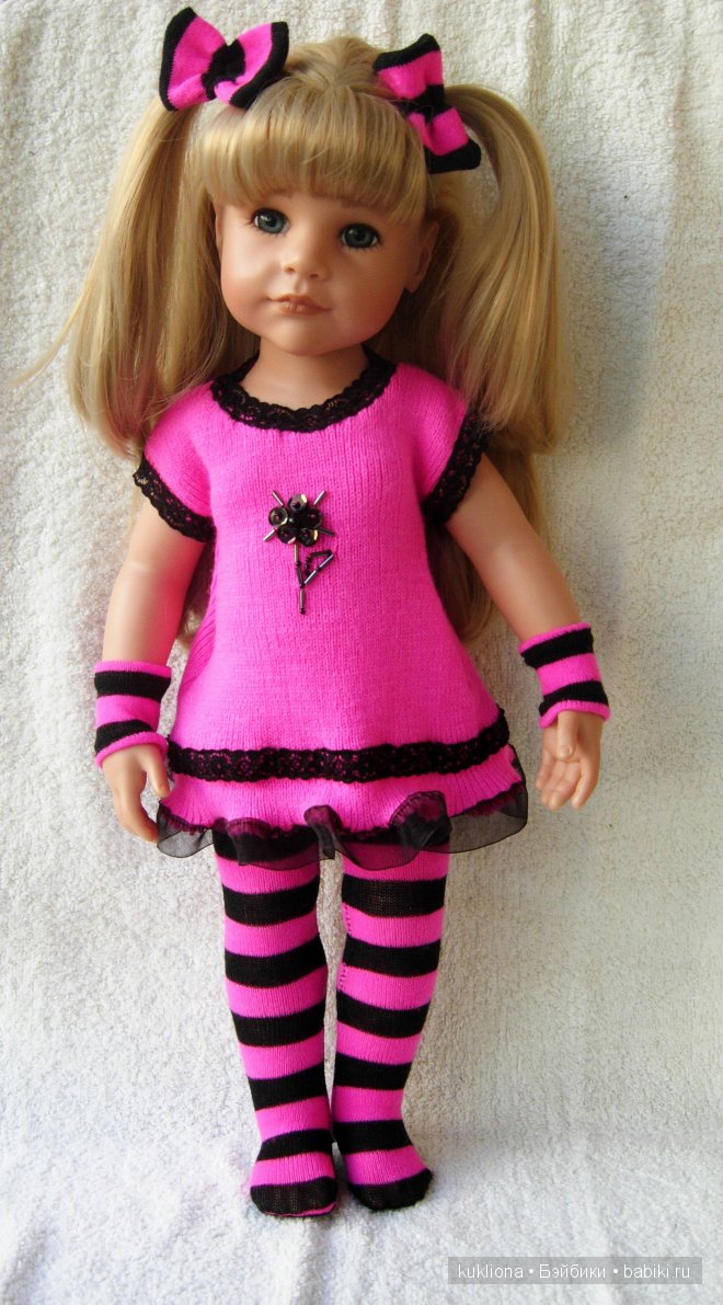 Трикотажные полоски для задорного настроения. Одежда для кукол Gotz , Kidz‘n’Cats и других