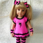 Трикотажные полоски для задорного настроения. Одежда для кукол Gotz , Kidz‘n’Cats и других.