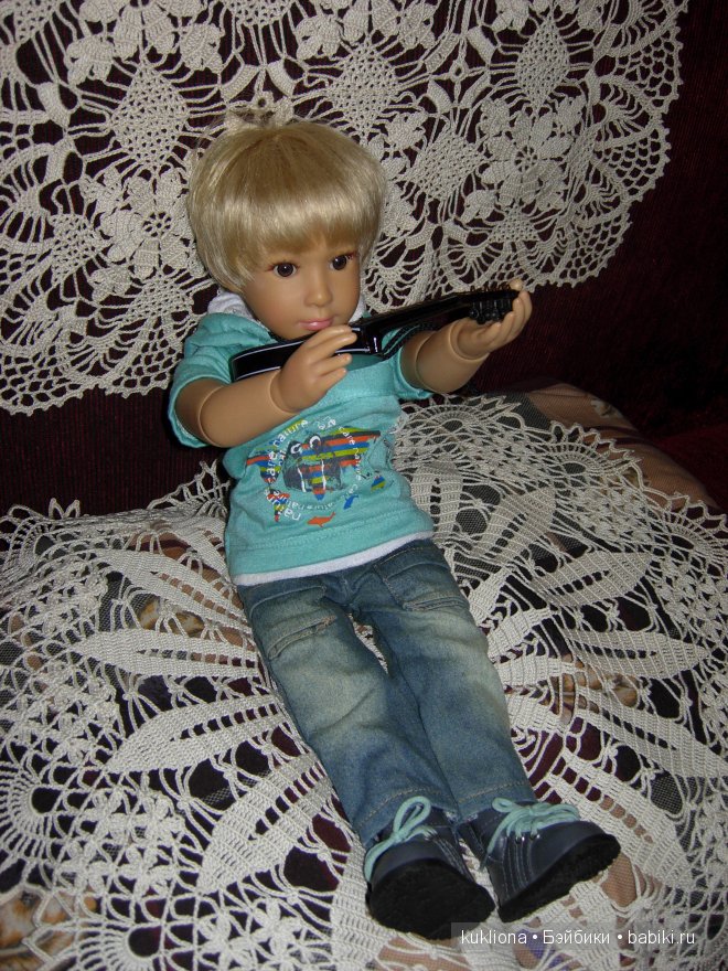 Под балконом давно серенады поют... или как Тим учился играть на гитаре. Кукла Tim Kidz‘n’Cats, Sonja Hartmann (фото 8)