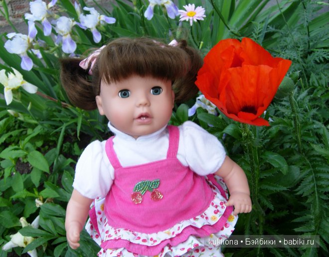 Вишенка Сара Готц с морковкой. Кукла Baby Sarah`h World Gotz 2007